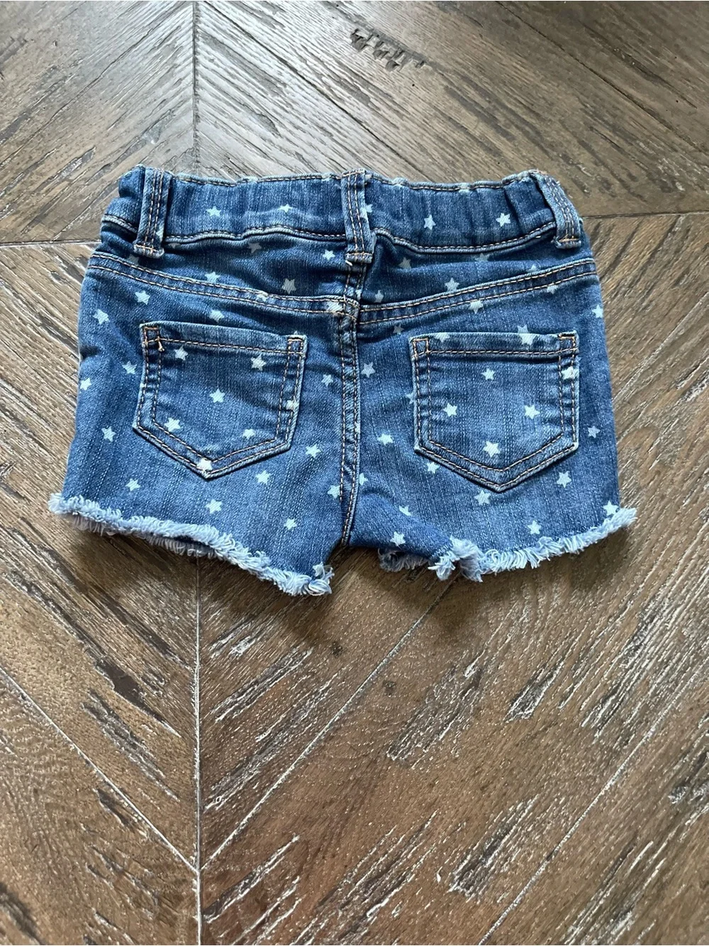 OshKosh B'gosh Star-Print Patriotic Denim Shorts Size 9M